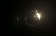 Solar eclipse Diamond ring effect.
