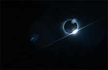 The "diamond ring effect" captured in 2017.